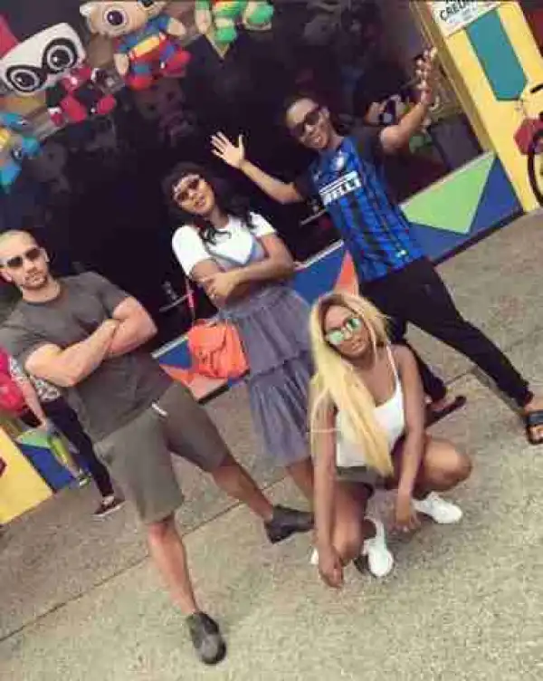 DJ Cuppy, Temi Otedola, Prince Otedola Strike A Pose (Photo)